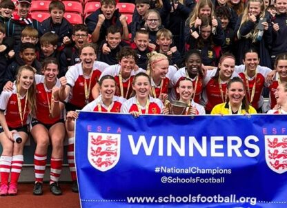 Historic Treble Victory for U18 Football Girls article thumbnail