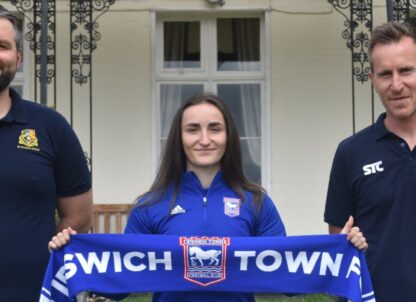 Sophie Peskett has signed a contract to become the first professional women’s player in the history of Ipswich Town article thumbnail